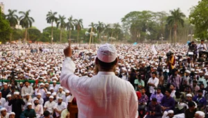 বাংলাদেশ খেলাফত মজলিস গণসমাবেশে মাওলানা মামুনুল হক