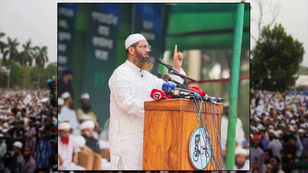 বাংলাদেশ খেলাফত মজলিস গণসমাবেশে মাওলানা মামুনুল হক