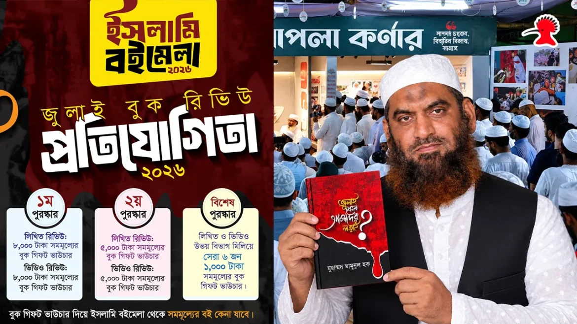 জুলাই কেন আমাদের লড়াই বইয়ের রিভিউ প্রতিযোগিতার প্রচার