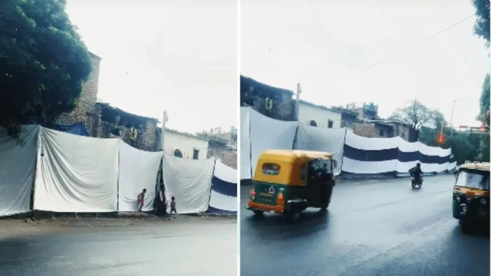 ব্রিকস সম্মেলন ঘিরে দিল্লির বস্তি ঢাকল পর্দায়
